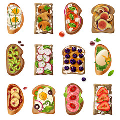 Sandwiches Cartoon Set