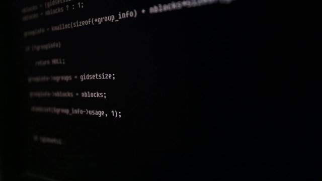 Hacker attack detected on the screen. Screen was set up computer with code programs hacking