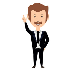 cartoon businessman icon