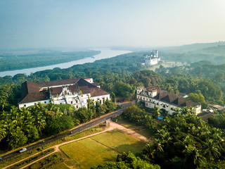 Aerial View of Velha Goa in Goa India - obrazy, fototapety, plakaty