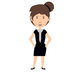 cartoon businesswoman icon