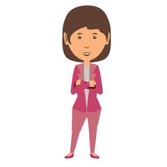 cartoon businesswoman icon