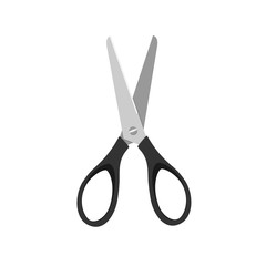 Black little open scissors