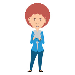 Obraz premium cartoon businesswoman icon