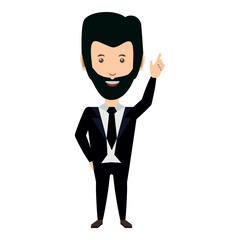 cartoon businessman icon