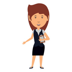 cartoon businesswoman icon