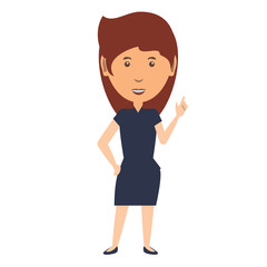 cartoon businesswoman icon
