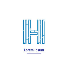 Letter H Logo Design Template, Technology Abstract