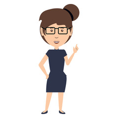 cartoon businesswoman icon