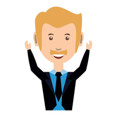 cartoon businessman icon
