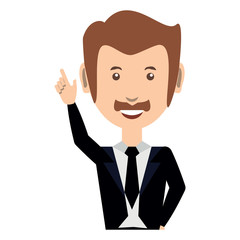 cartoon businessman icon