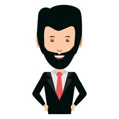cartoon businessman icon