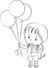 kids holding balloons