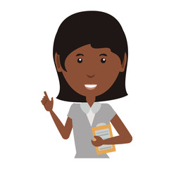 cartoon businesswoman icon