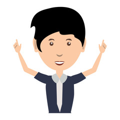 cartoon businessman icon