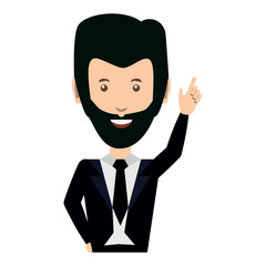 cartoon businessman icon