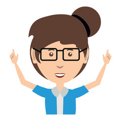 cartoon businesswoman icon