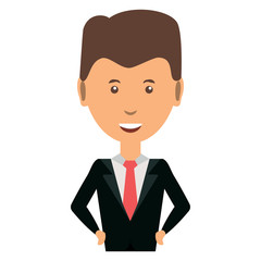 cartoon businessman icon