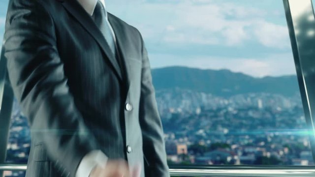 Businessman handshaking at important meeting in Belo Horizonte Brazil