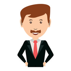 cartoon businessman icon