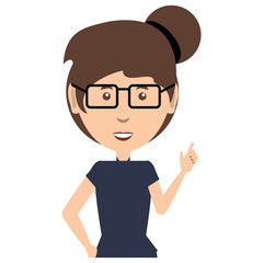 cartoon businesswoman icon