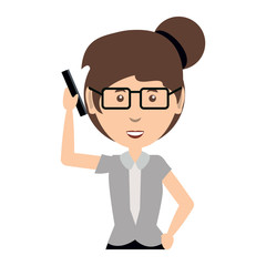 cartoon businesswoman icon