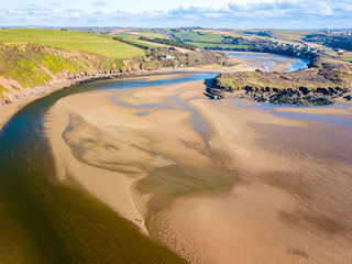 The mouth of the River Avon at Bantham,  Devon, UK