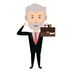 Cartoon businessman icon