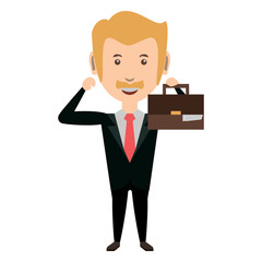 Cartoon businessman icon
