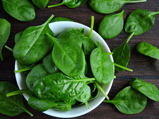 Spinach baby green and juicy