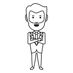 cartoon businessman icon