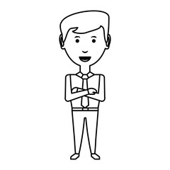 cartoon businessman icon