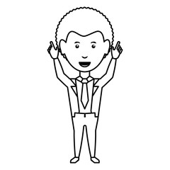 cartoon businessman icon