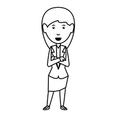 cartoon businesswoman icon