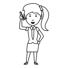 cartoon businesswoman icon