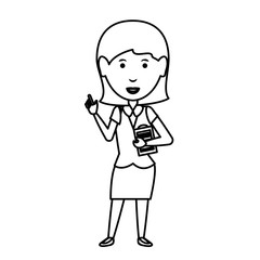 cartoon businesswoman icon
