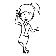 cartoon businesswoman icon