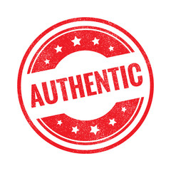 Authentic grunge retro red isolated stamp on white background