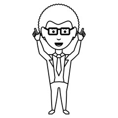 Cartoon businessman icon