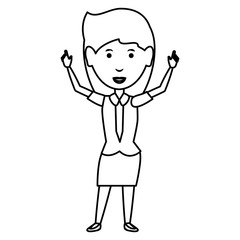 cartoon businesswoman icon