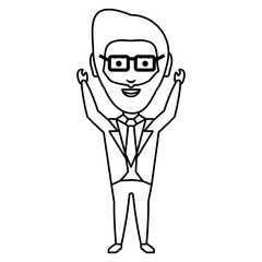 Cartoon businessman icon