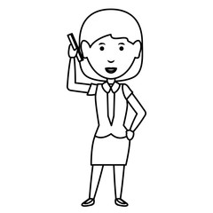 cartoon businesswoman icon