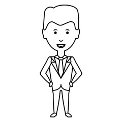 cartoon businessman icon