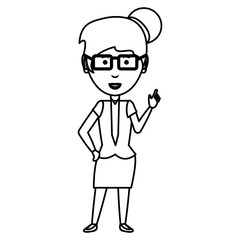 cartoon businesswoman icon