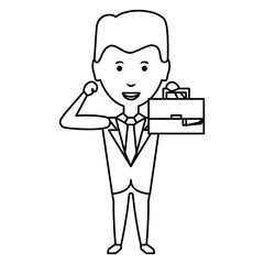 Cartoon businessman icon
