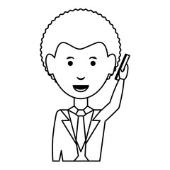 cartoon businessman icon