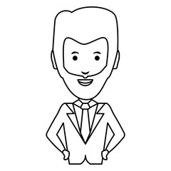 cartoon businessman icon