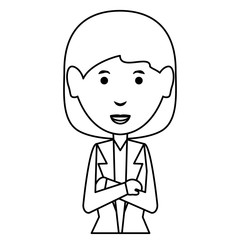 cartoon businesswoman icon