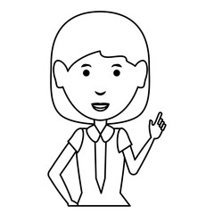 cartoon businesswoman icon