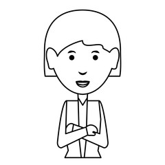 cartoon businesswoman icon